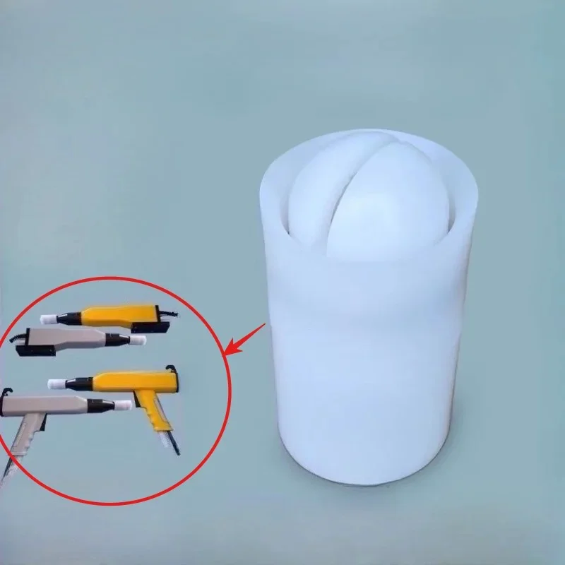 Replacement Electrostatic Powder Spray Flat Jet Nozzle Round Electrode Holder Fit for PT-KCI801 Powder Coating Gun