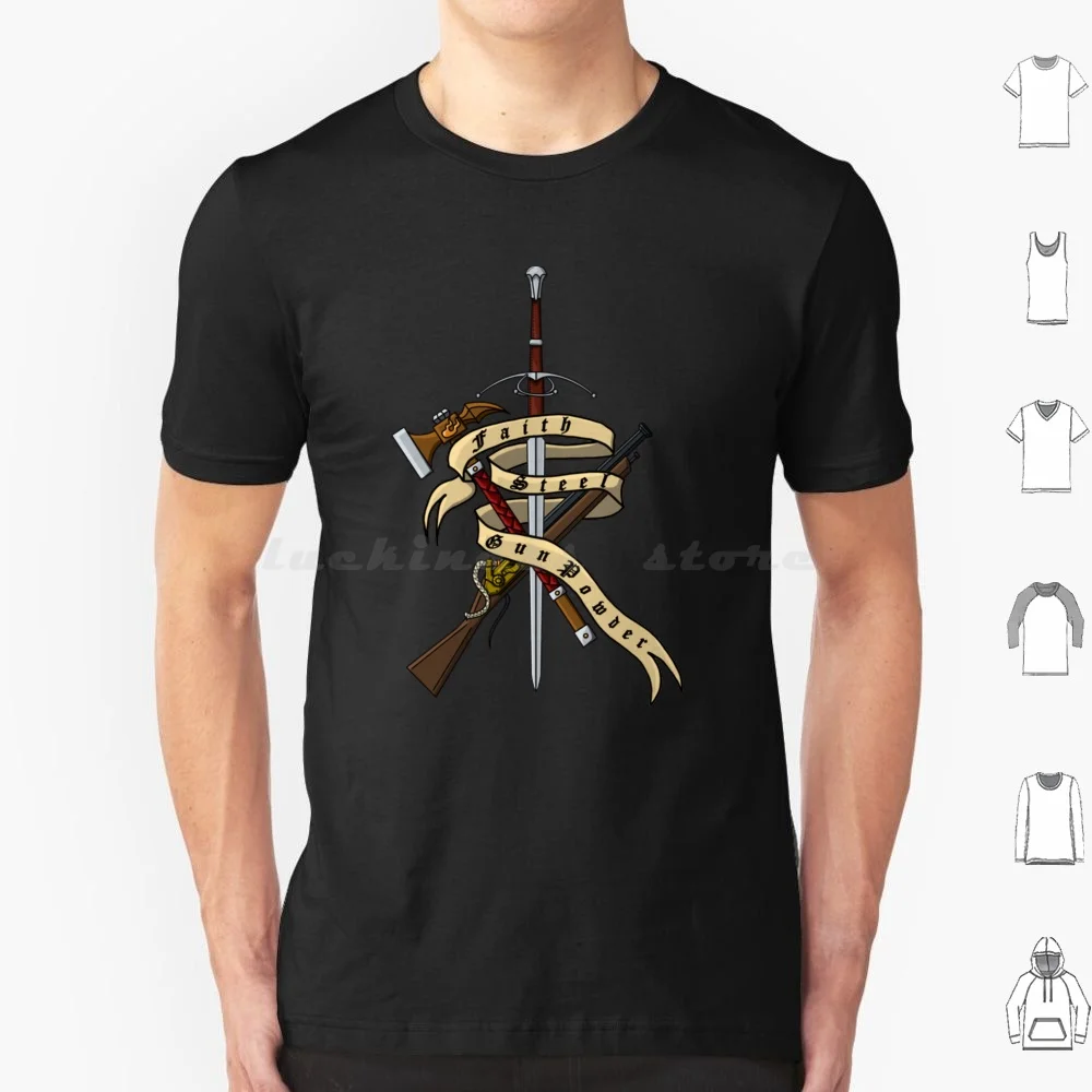 Faith, Steel, And Gunpowder T-Shirt, große Größe, 100 % Baumwolle, 40000 Imperium Evolution Imperial Guard Tabletop Horus Heresy 40000