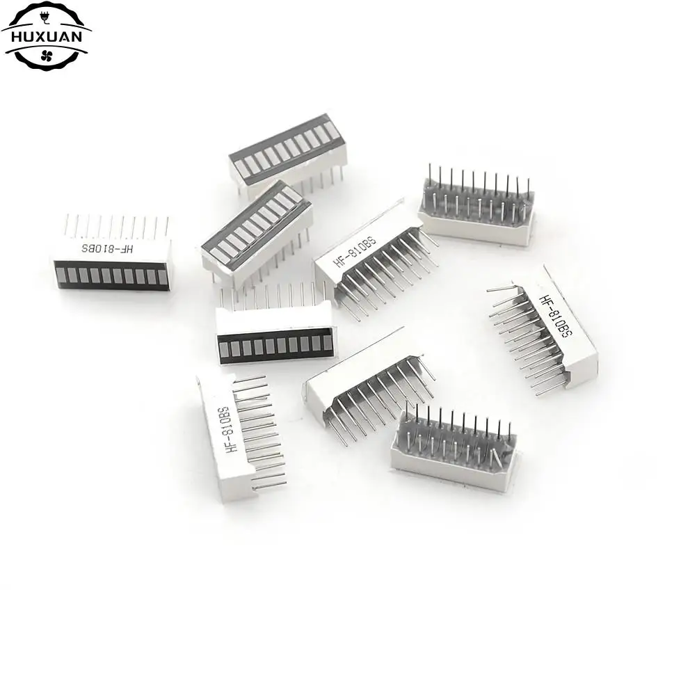 Barra gráfica LED Electrónica inteligente, ultrabrillante pantalla roja, tubo Digital de 10 segmentos, venta al por mayor, 10 unidades por lote