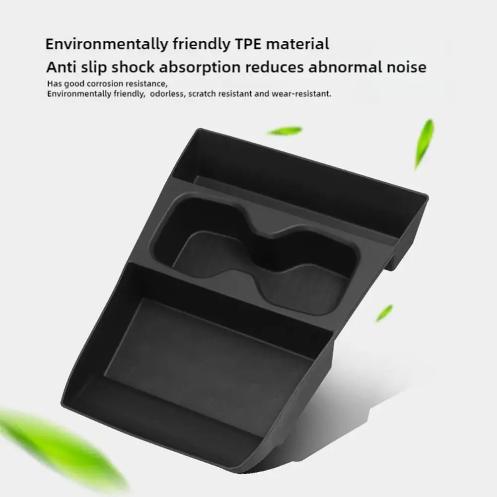 

Для Hyundai Santa Fe 2024, автомобильный центральный контроль, нижний держатель для салфеток, органайзер, аксессуары для хранения, чашка, нескользящий лоток из ТПЭ F7F1