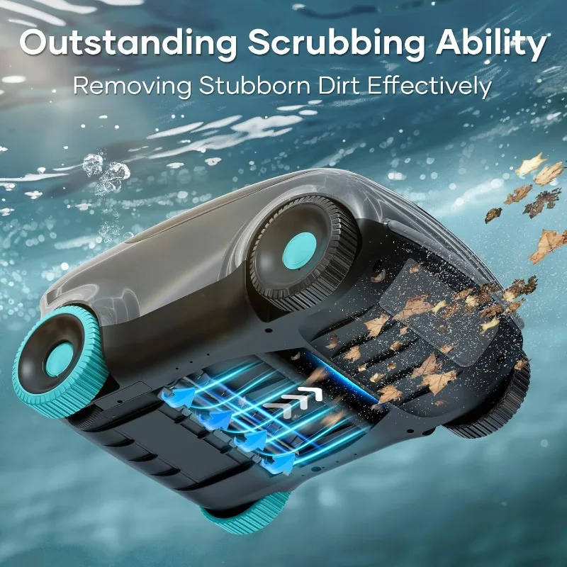 Limpiador robótico de piscinas inalámbrico Scuba E1, filtración avanzada, motor tri, ideal para piscinas sobre el suelo de hasta 1.100 pies cuadrados