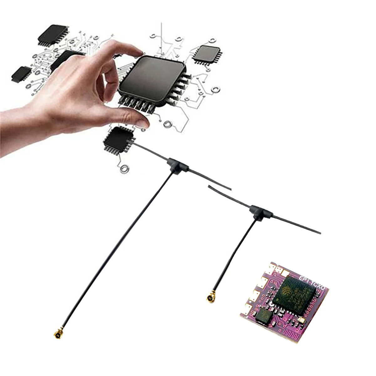 Happymodel เครื่องรับสัญญาณ EP1 2.4 ghxo ESP8285 elrs Micro-สำหรับแข่ง FPV Drone 25Hz-500Hz EP1 TCXO