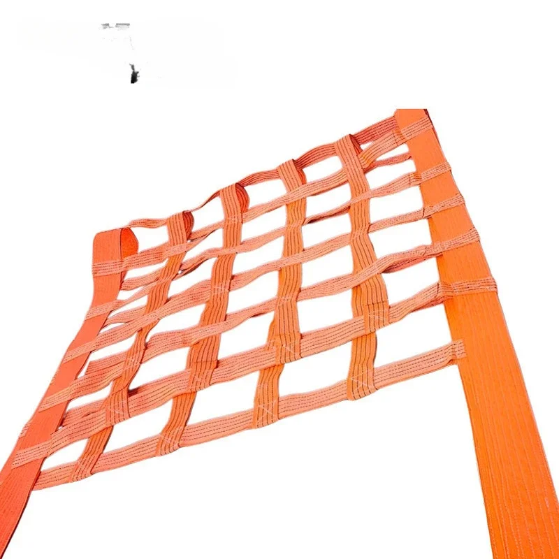 Hoisting polyester woven protective net, wharf port loading and unloading flat belt, high-strength polyester, hoisting belt