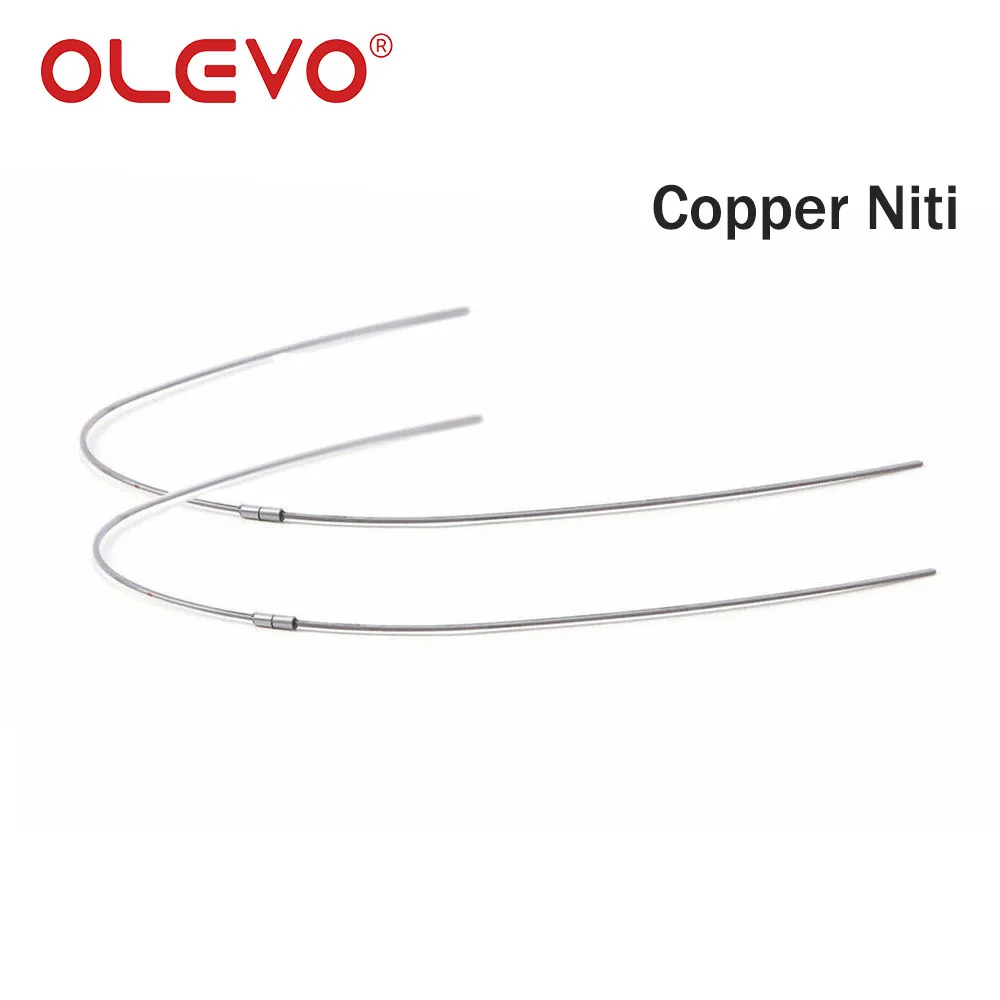 OLEVO 10 Packs Dental Orthodontic Wires Cu NiTi Archwires Copper Nickel Titanium Round Natural Arch Wires With Stops Damon Form