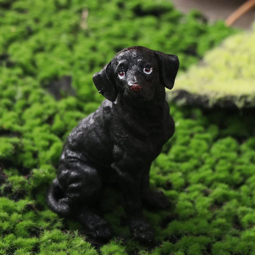 

Милая маленькая статуэтка собаки из смолы, декоративная миниатюрная фигурка щенка ручной работы, украшение для дома и офиса