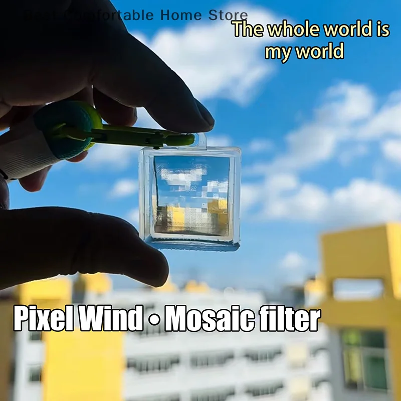 DIY Accessories: 1PC Clear Framework Keyring, Blank Acrylic Pixel Filter Keychain for Couples/Graduation/Anniversary