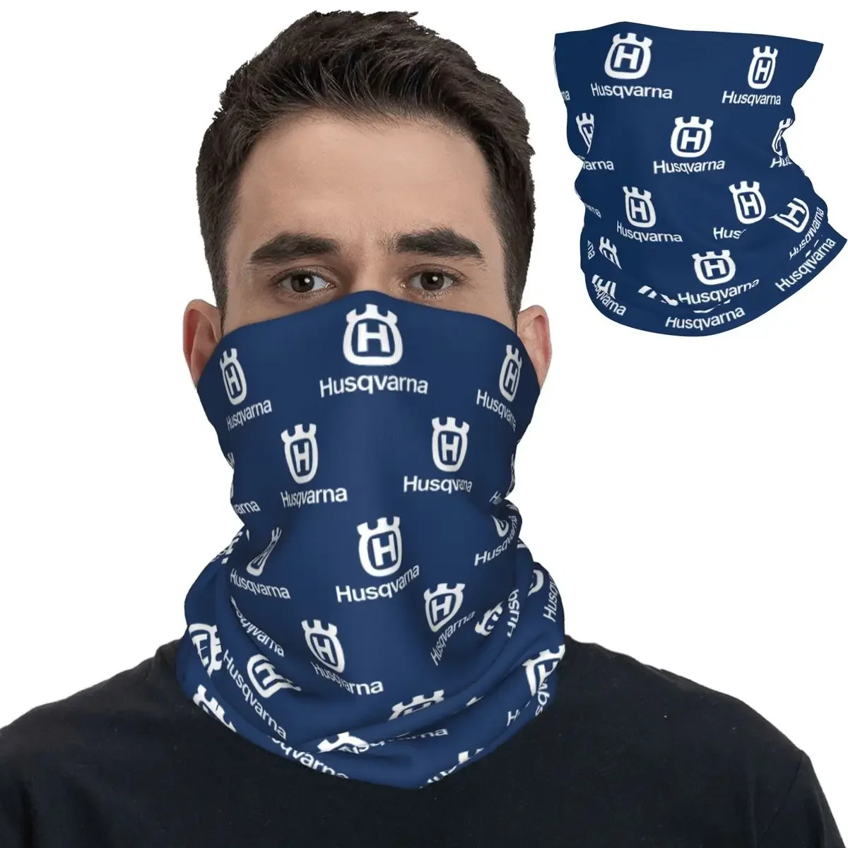 Husqvarnas Sweden Bandana Neck Gaiter Printed Mask Scarf Multifunctional Headwear Riding for Men Women Adult Breathable