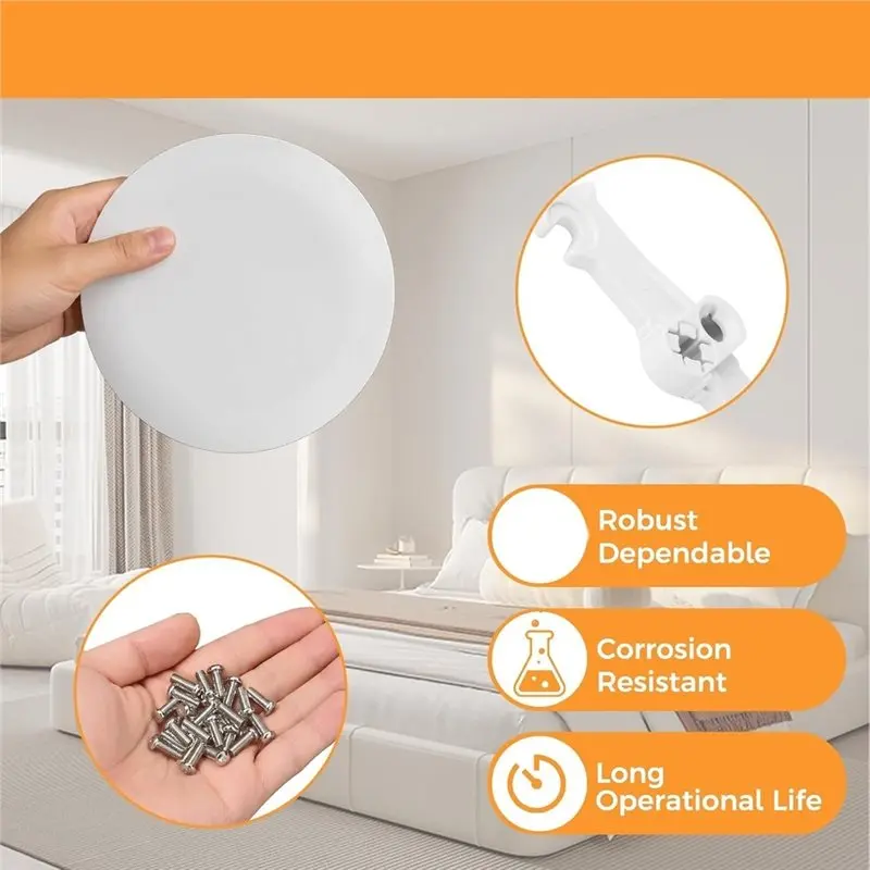 [NEWA76K!】 CP3540 Ceiling Cover Plate Kit 10-Pack 5.38 Inch Round White, Fits 3.5-4