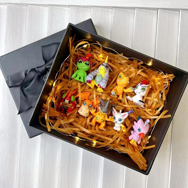 9-teiliges Digimon-Figuren-Set, Niedliche Mini Digimon Adventure Monster-Figurinen, Tortendekoration, Anime-Sammlermodelle & Geschenke
