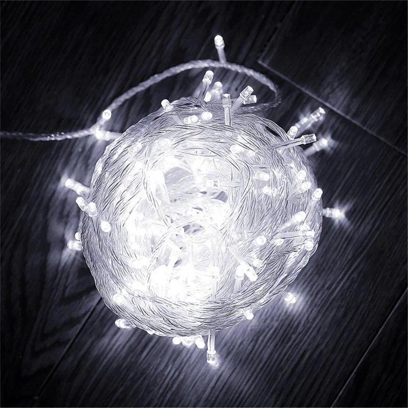 Led Fairy Strings Light Outdoor Waterdichte Slinger Eu 220V 5M 10M 40/100led Voor Kerstfeest Bruiloft Verjaardag Decoratie Lamp