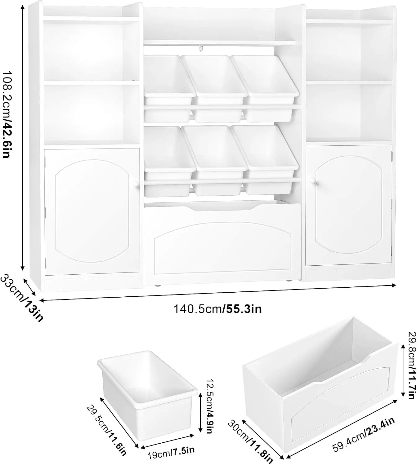 Toy Storage Organizer with Movable Drawer Toy Organizer for Kids
