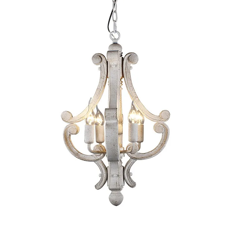 American chandelier wood art French pastoral bedroom dining room lights wine bar bed and breakfast villa shop decoration stair l