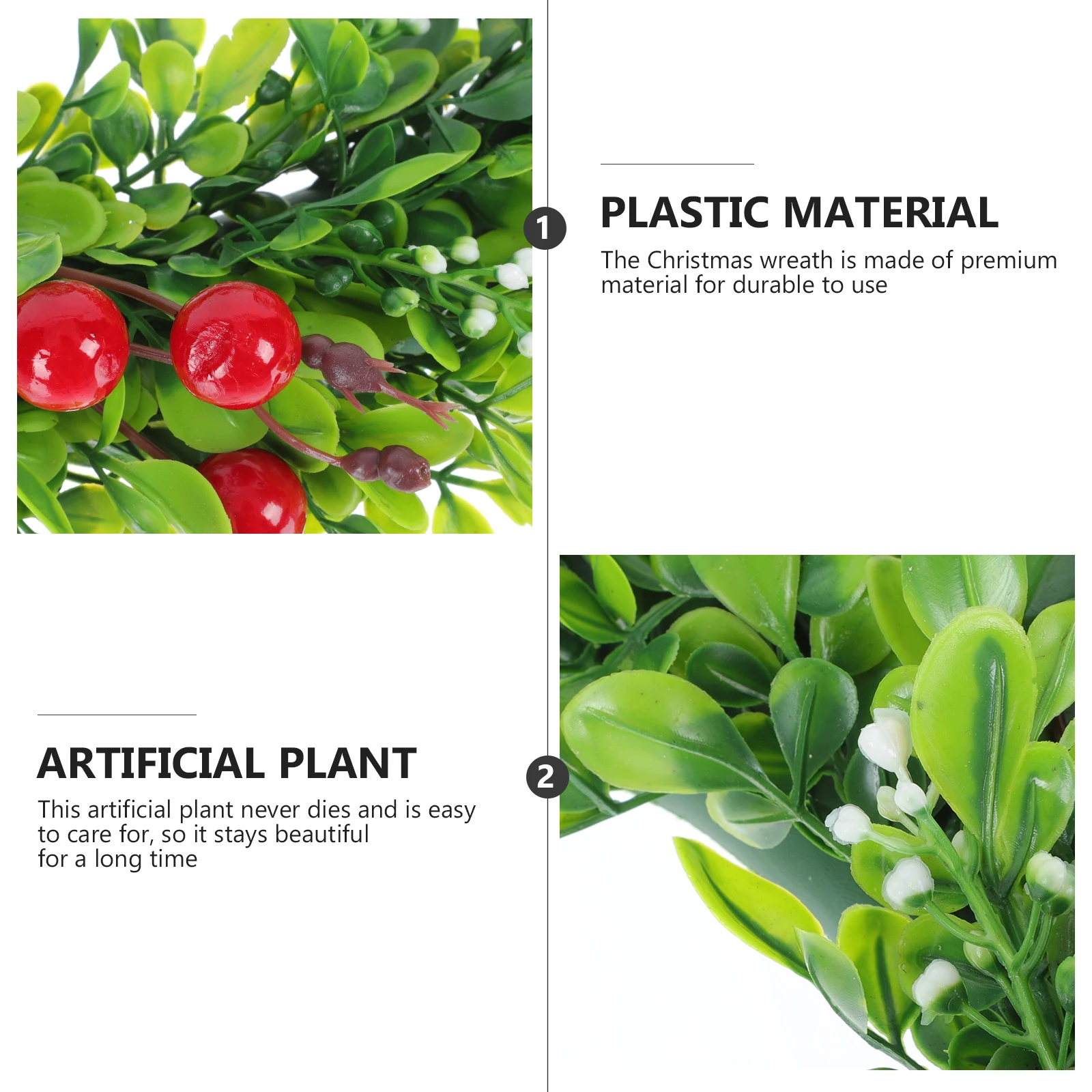 

Plant Garland Decoration Green Christmas Plastic Ornament Artificial Wreaths for Outdoor