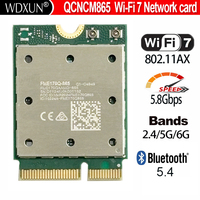 WiFi 7 QCNCM865 WI-FI 7 BT Combo module Bluetooth 5.4 Up to 5.8 Gbps with 4K QAM,Wi-Fi 7, Wi-Fi 6E, Wi-Fi 6 802.11ax
