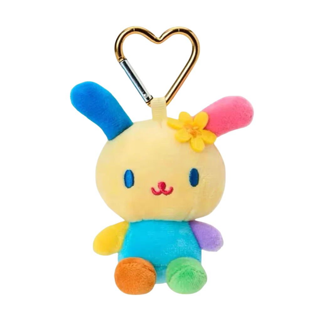 NEW 8CM Sanrio Usahana Plush Doll Keychain Anime Bunny Rabbit heart Keyring Bag Pendant Toy Doll gift Small Keyring Girls Toys view 2