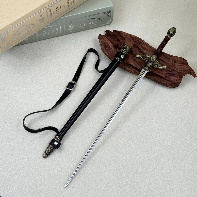 30cm Needle Rapier Arya Stark Keychain GOT TV Drama Game Peripherals All-Metal Sword Weapon Model Home Ornament Collection Craft