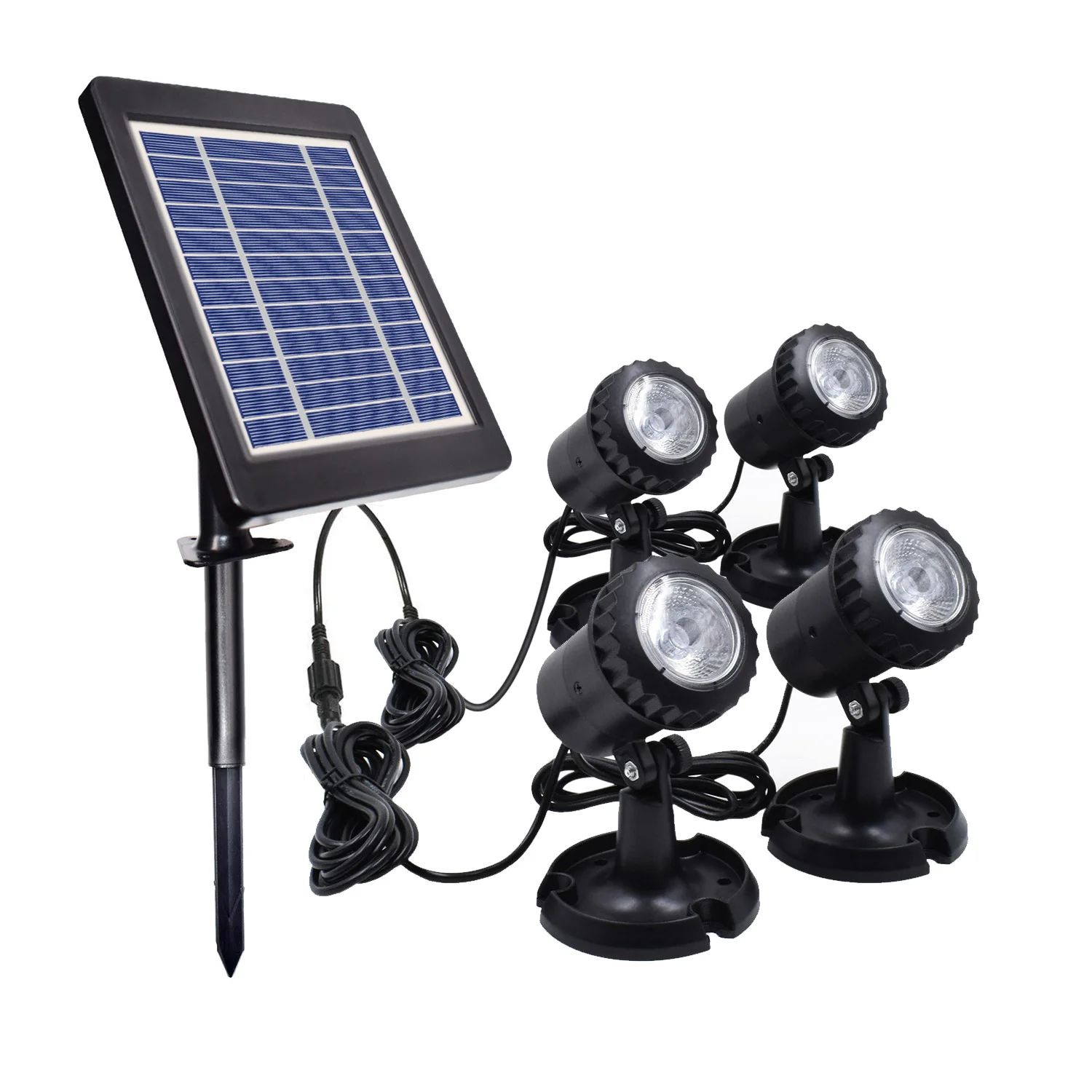 

Solar Panel with Powered LED Underwater Spotlight LED r Pool Light RGB for Swimming Pool IP68 50 Waterproof IP65