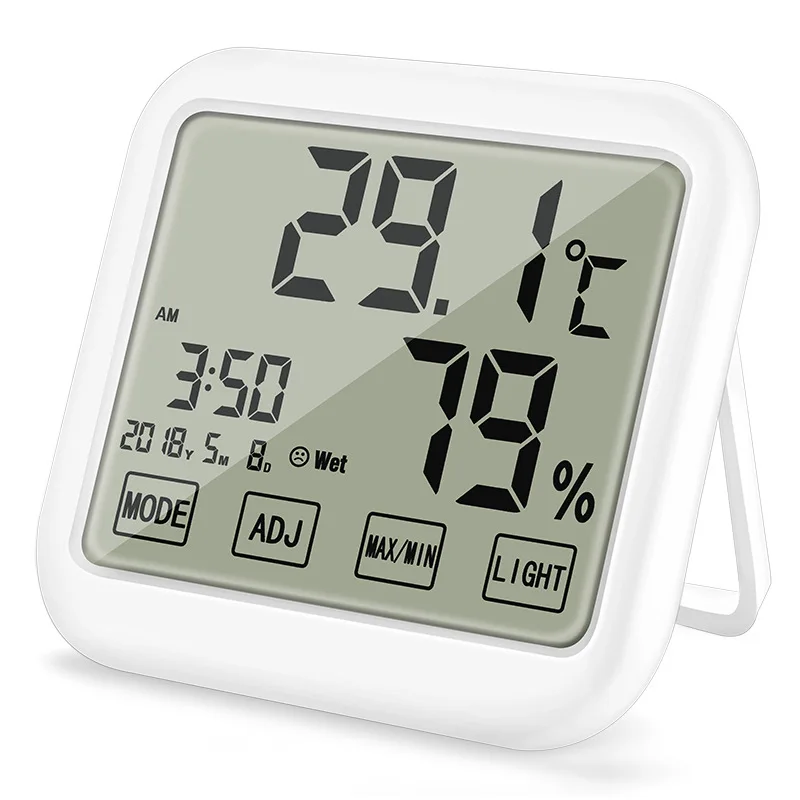 

Touch screen electronic thermometer, high-precision home room warehouse, indoor multi-function