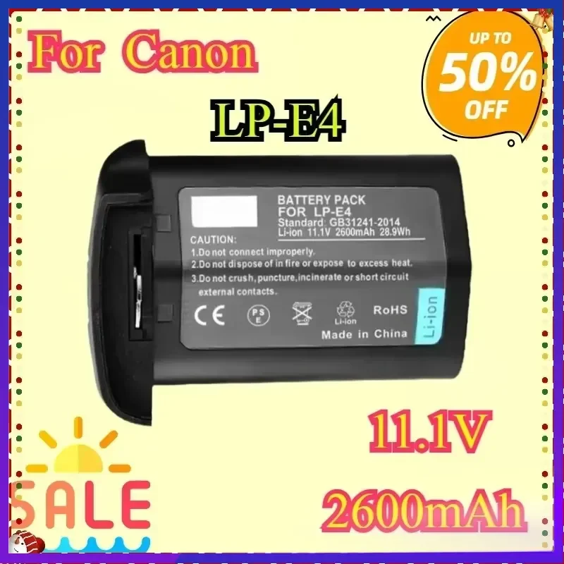 New High Quality 11.1V 2600mAh LP E4 LP-E4 LPE4 Battery for Canon EOS 1D Mark III, EOS-1D Mark IV, EOS 1Ds Mark III 1D C 1D X