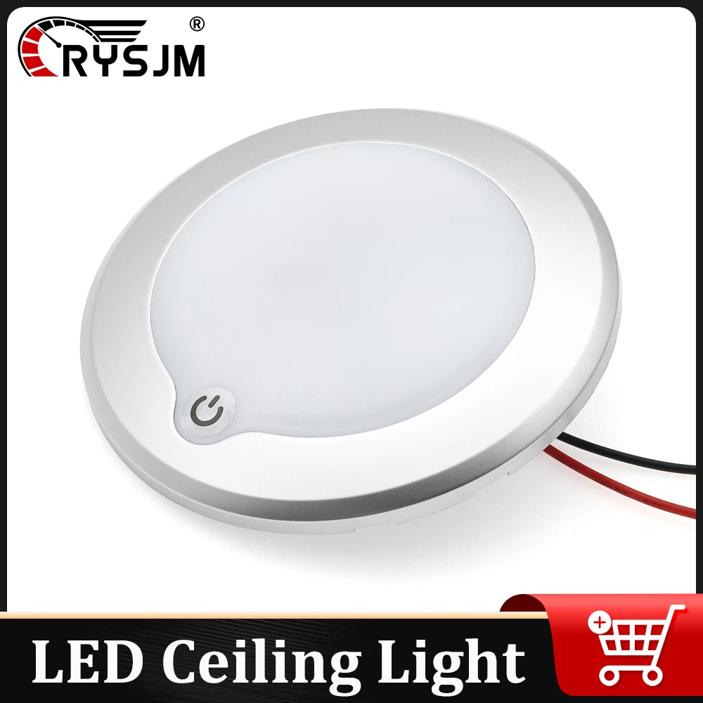 

12V24V светодиодный потолочный светильник для лодки с регулируемой яркостью, водонепроницаемые с сенсорным диммером, внутренний пуховый кемпер, караван, морской морской пехоты