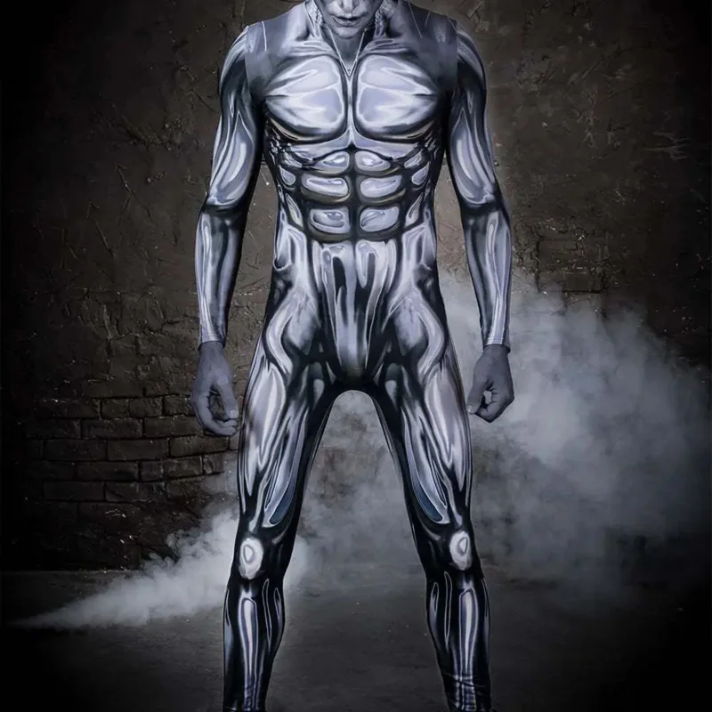 Halloween Silver Surfer Cosplay Costume Zentai Suit Superhero Bodysuit Adults  Jumpsuits