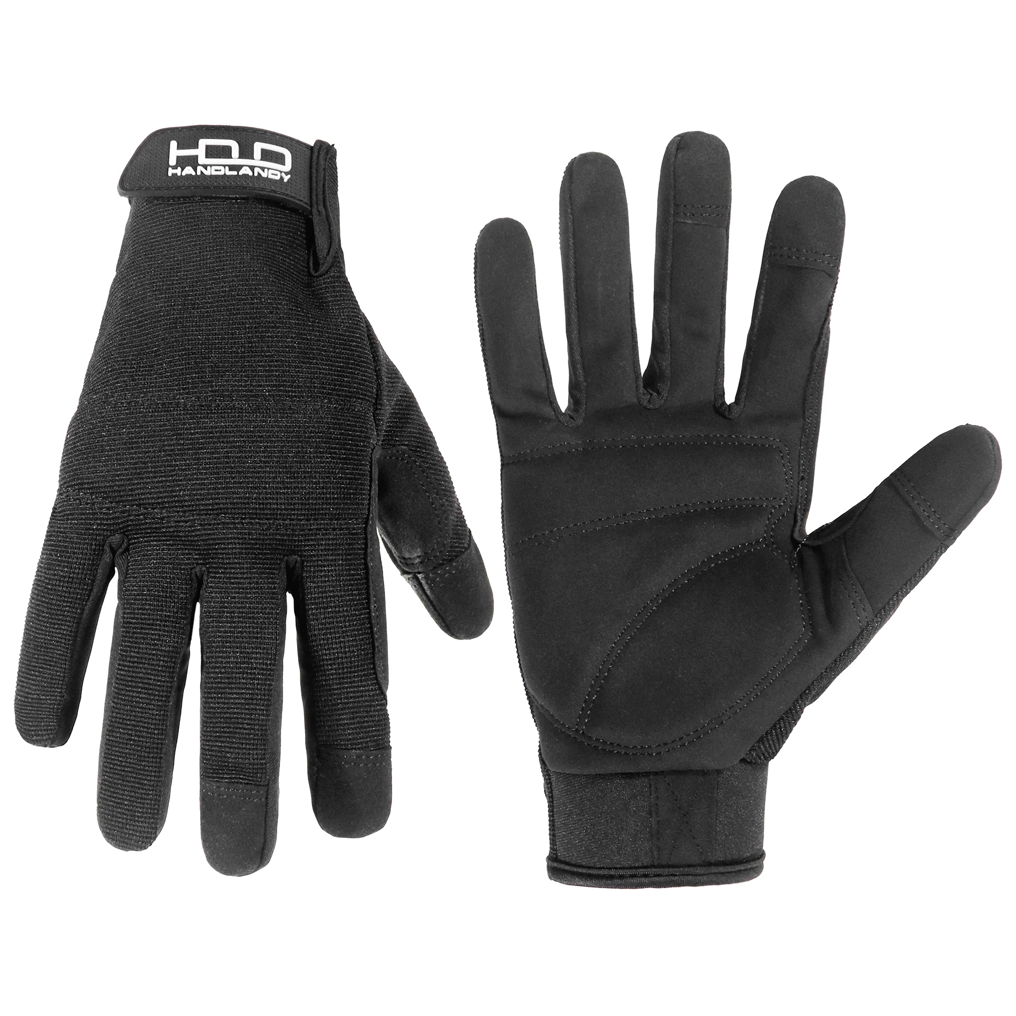 HANDLANDY Work Gloves for Men & Women, Utility Mechanic Working Gloves Touch Screen, Flexible Yard Work Gloves