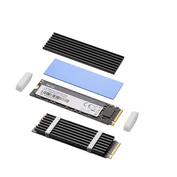 M.2 NVME NGFF 2280 固態硬碟散熱器 鋁製 M.2 SSD 散熱片 帶導熱墊的 M.2 SSD 散熱器 適用於 PS5 桌上型電腦 8 最佳銷售 散熱片 - №2