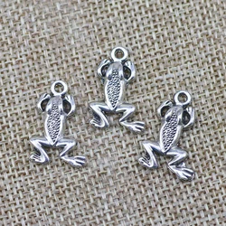 20 Pieces 13*21mm Mixed Alloy Antique Silver Color Frog Charms Bracelet Vintage Pendant Accessory For DIY Jewelry Making