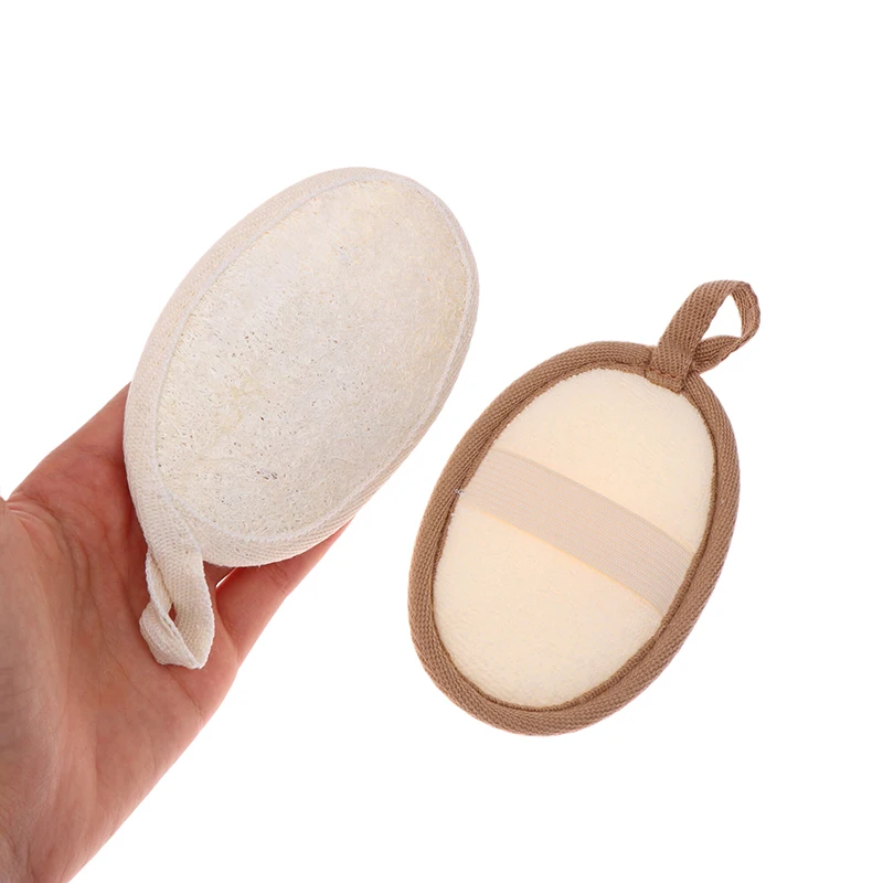 Soft Shower Brush Cleaner Pad Natural Loofah Body Scrubber Bath Exfoliating Sponge Exfoliator Shower Puff Body Skin Care Tool