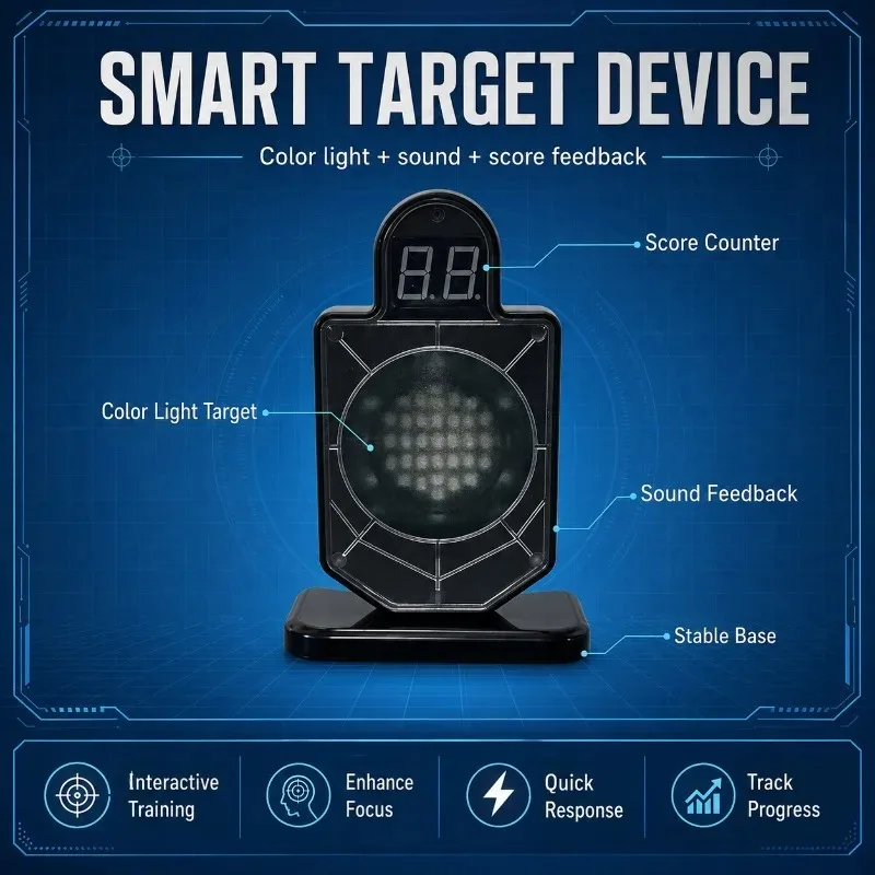 Portable Battery‑powered Induction Leisure Target, LED Glow Reminder & Digital Scoring Interactive Game Prop
