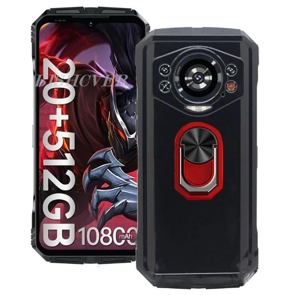 For Doogee S Punk 6.58" DoogeeSPunk Doogee S Cyber SCyber Back Ring Holder Bracket Phone Case Smartphone TPU Soft Silicone Cover