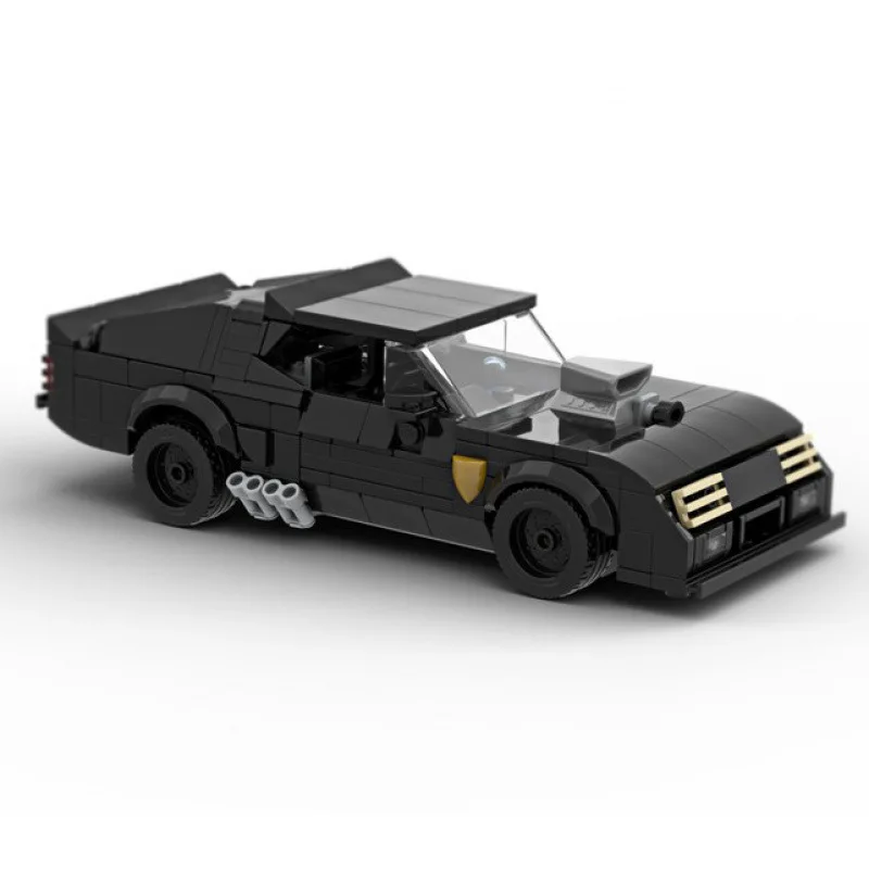 V8 Interceptor Black Tank Building Block Model Action Movie The protagonist's car muscle car brick ornament toy giftforcrazyfans