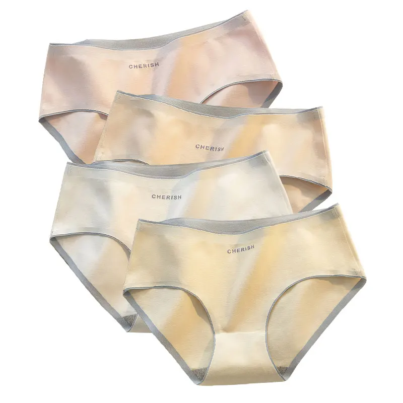 

4Pcs/Set Middle Waist Cotton Panties Women Underwear Breathable Girls Briefs Comfort Ladies Lingerie