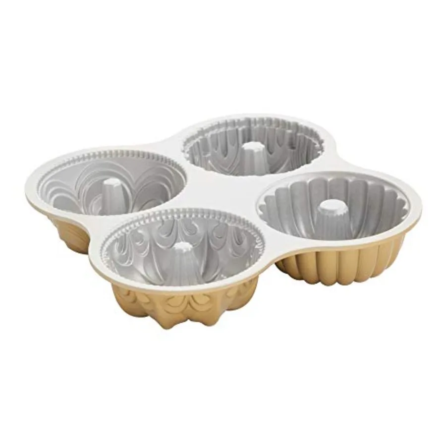 

91377 Nordicware 9 Cup Bundt Quartet Pan Gold