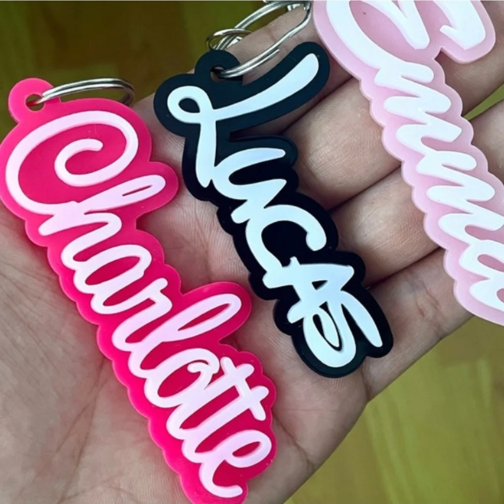 Custom Acrylic Name Keychain – Personalized Letter Accessory for Bags, Luggage, and More – Perfect Homecoming Gift for Friends a