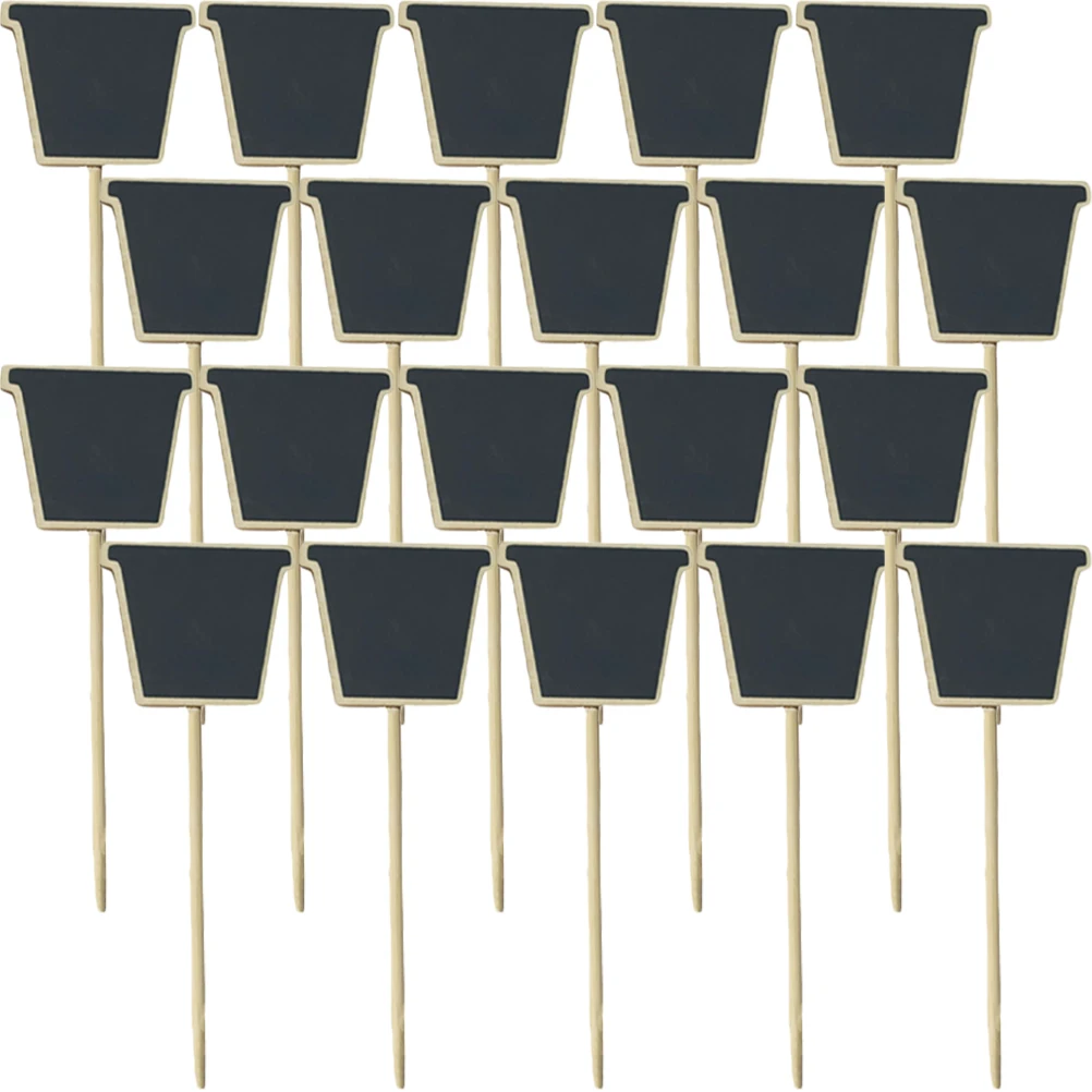 

20pcs Mini Chalkboard Signs Smooth Surface Easy Writing Food Labels Party Buffet Decor Message Cards Plant Stakes Table Setting