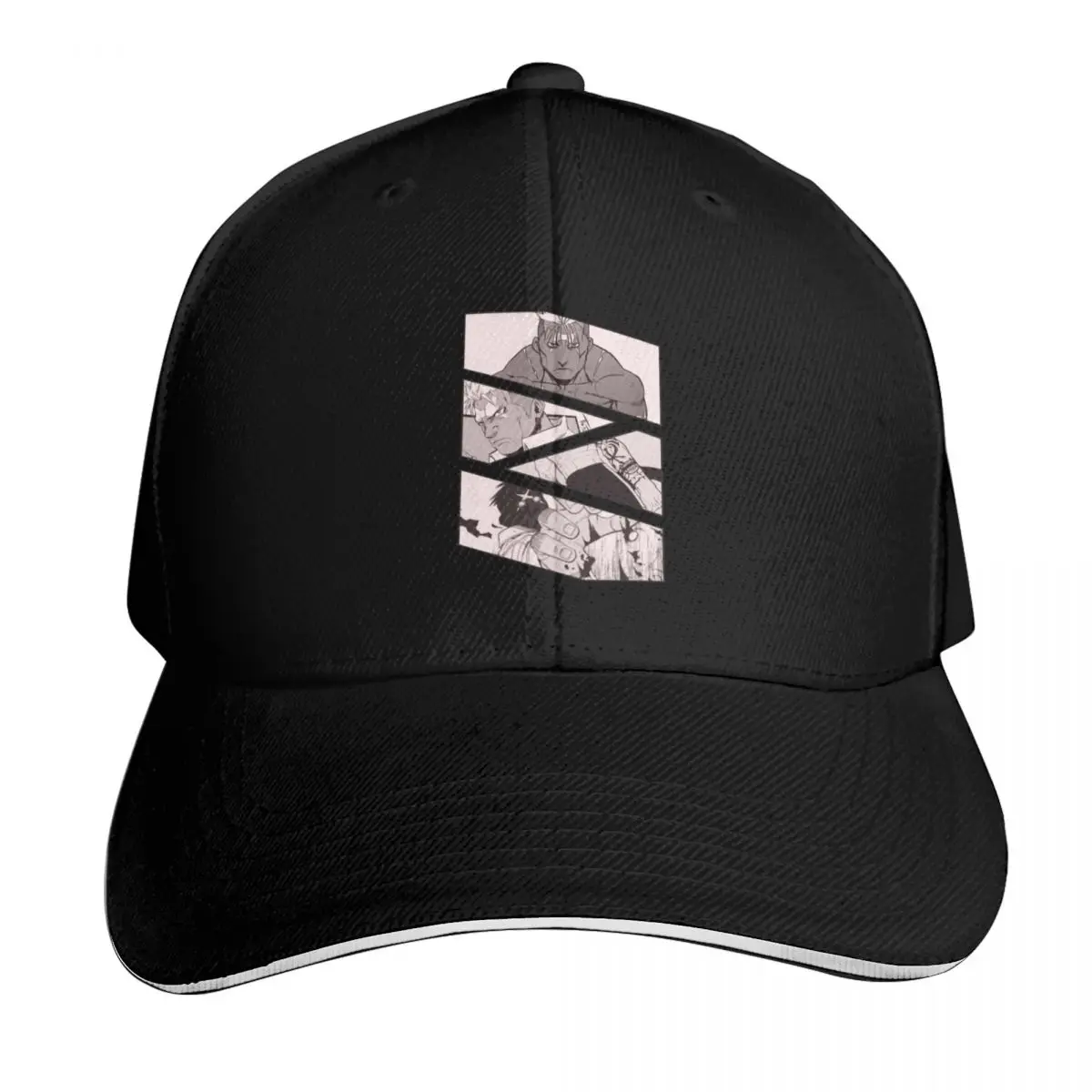 Gorra de béisbol con diseño de panel de manga de Scar Fullmetal Alchemist Brotherhood Hagane no renkinjutsushi, sombreros vintage para hombres y mujeres