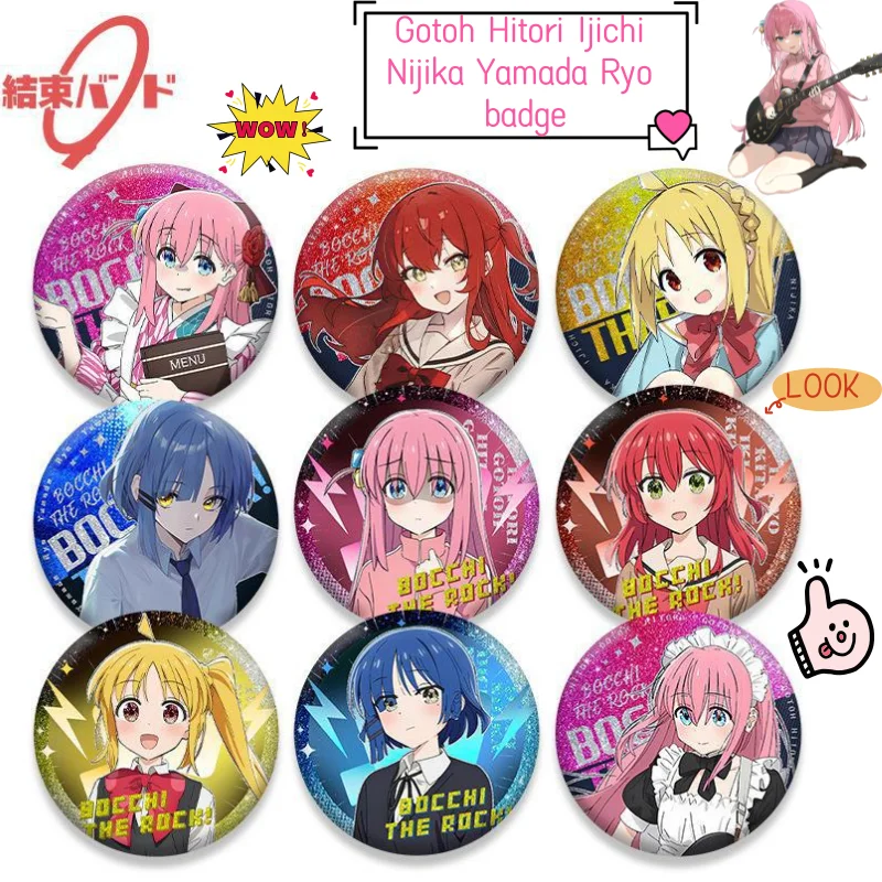 

БОЧИ РОК! Gotoh Hitori Ijichi Nijika Yamada Ryo аниме двухмерный значок креативный мультяшный аниме периферийный значок Бар