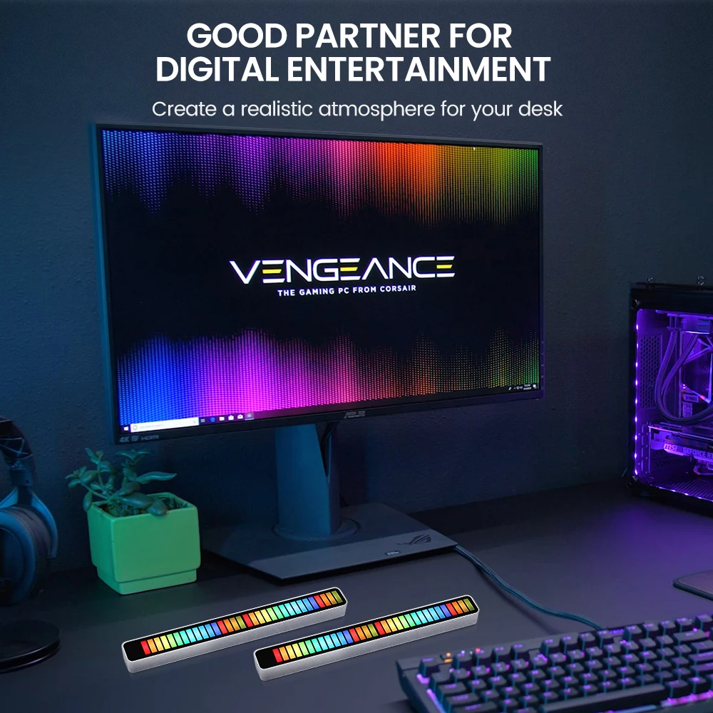 AIYIMA-الذكية RGB بيك اب أضواء ، LED مصباح ، APP التحكم ، مكبر للصوت ، VU متر ، الصوت ، الموسيقى ، إيقاع ، أضواء للسيارة ، الألعاب ، التلفزيون ، ديكورا