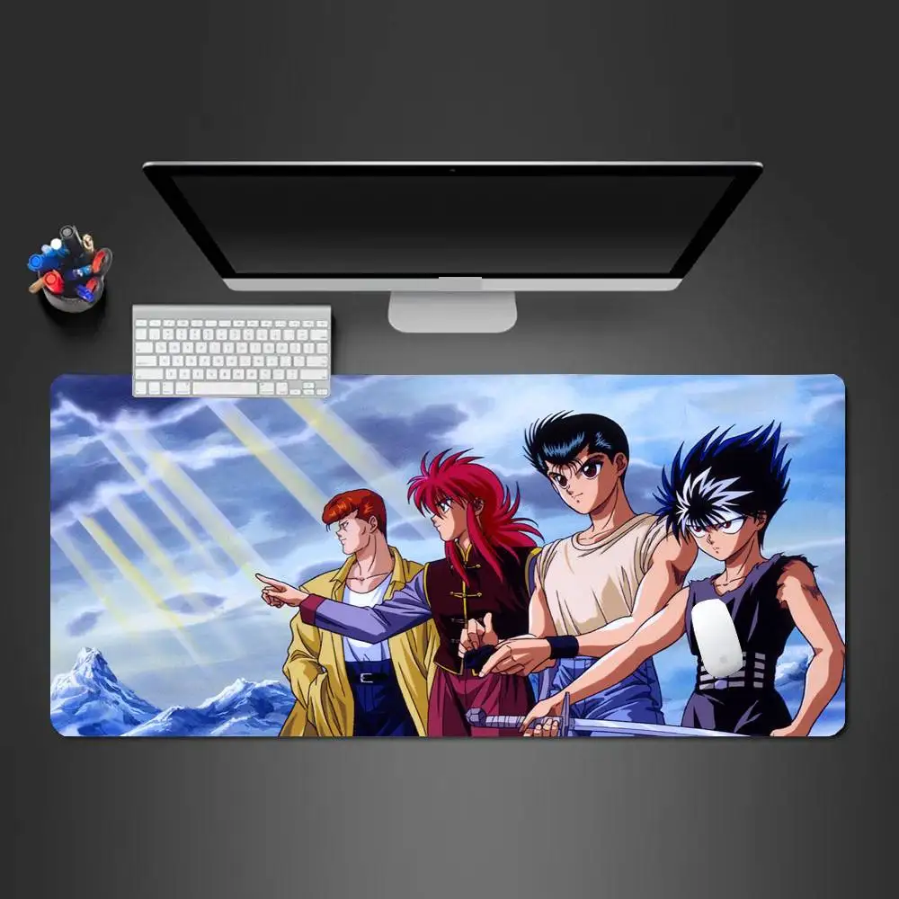 YuYu H-Hakusho Anime Mousepad Non-slip Suitable For Office Computers Laptops E-sports Game Desk Mats XXL Keyboard