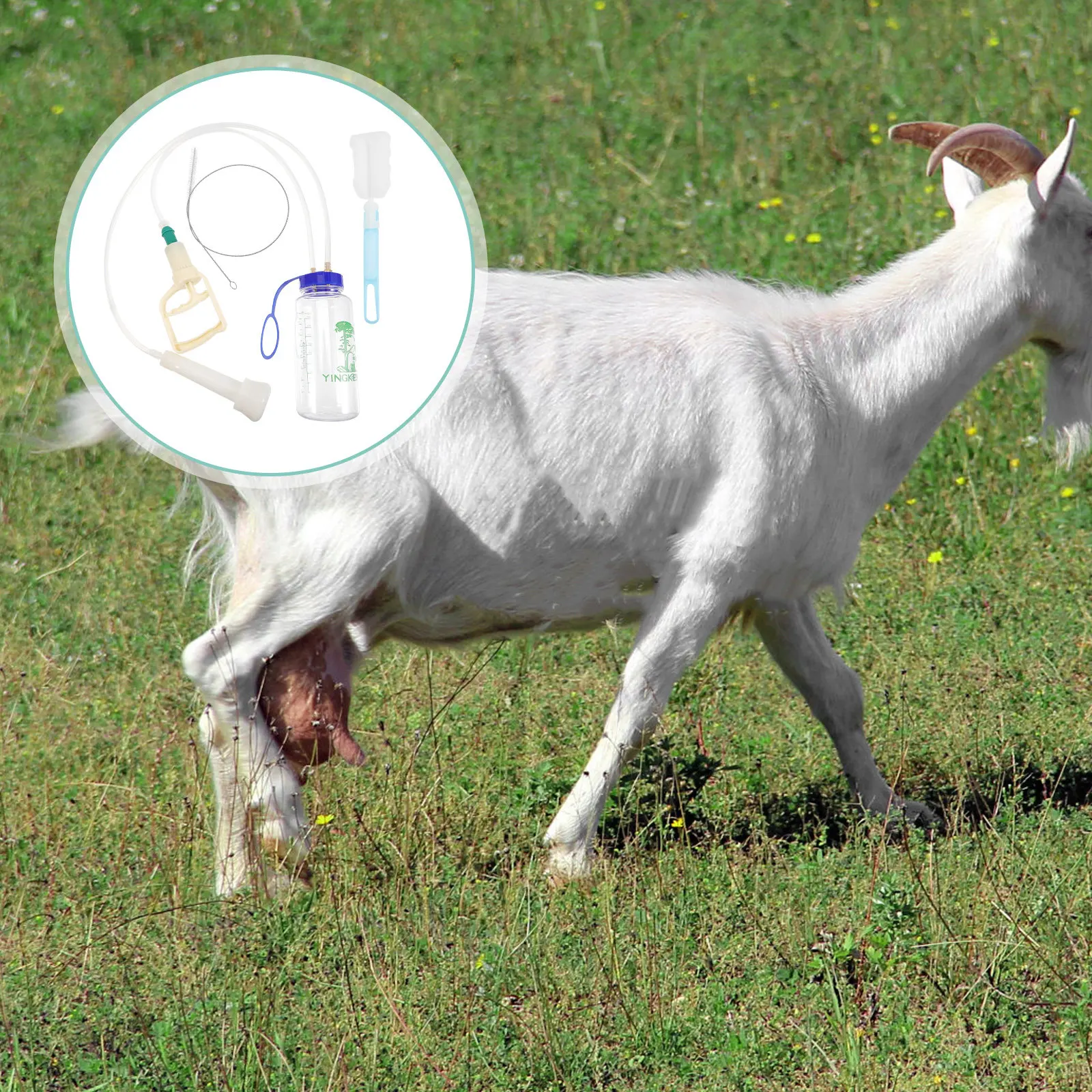 

1 Set Manual Cow Milking Machine for Cattle Sheep Portable Plastic Milking Equipment Livestock Farm Home Cow Accessories