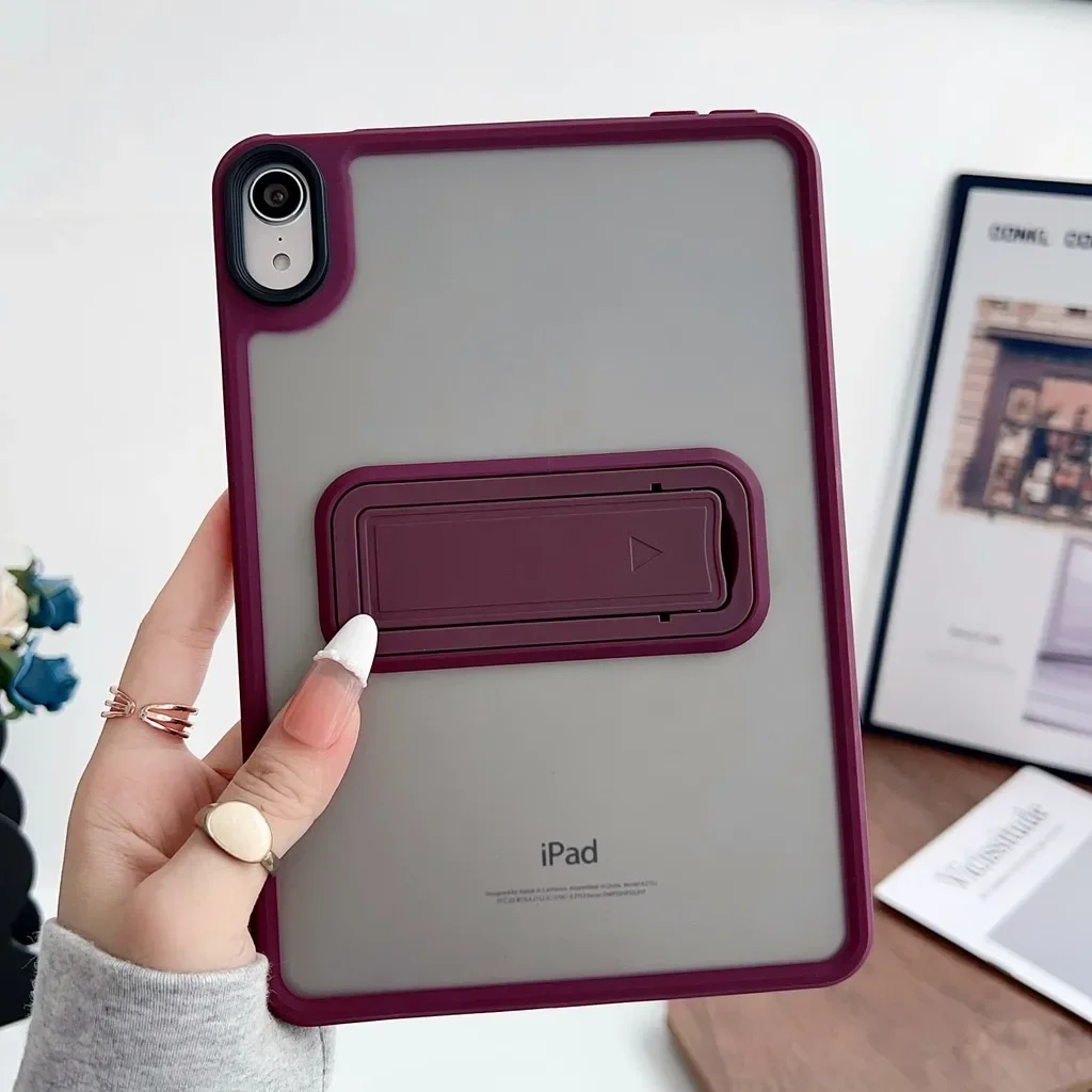 iPad Pro 11 2024 5th Mini 2024 8.3 7th A17 Air 11 6 13 5 4 2 1 10th 10.9 10.2 9.7 Mini 6 5 4 PC + TPU 커버 용 스탠드 태블릿 케이스
