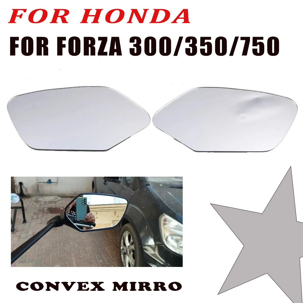 Lente de visión de espejo lateral convexo para HONDA Forza, aumento de espejos retrovisores, Forza 125, 300, 250, 750, Forza 350, Forza300, NSS350