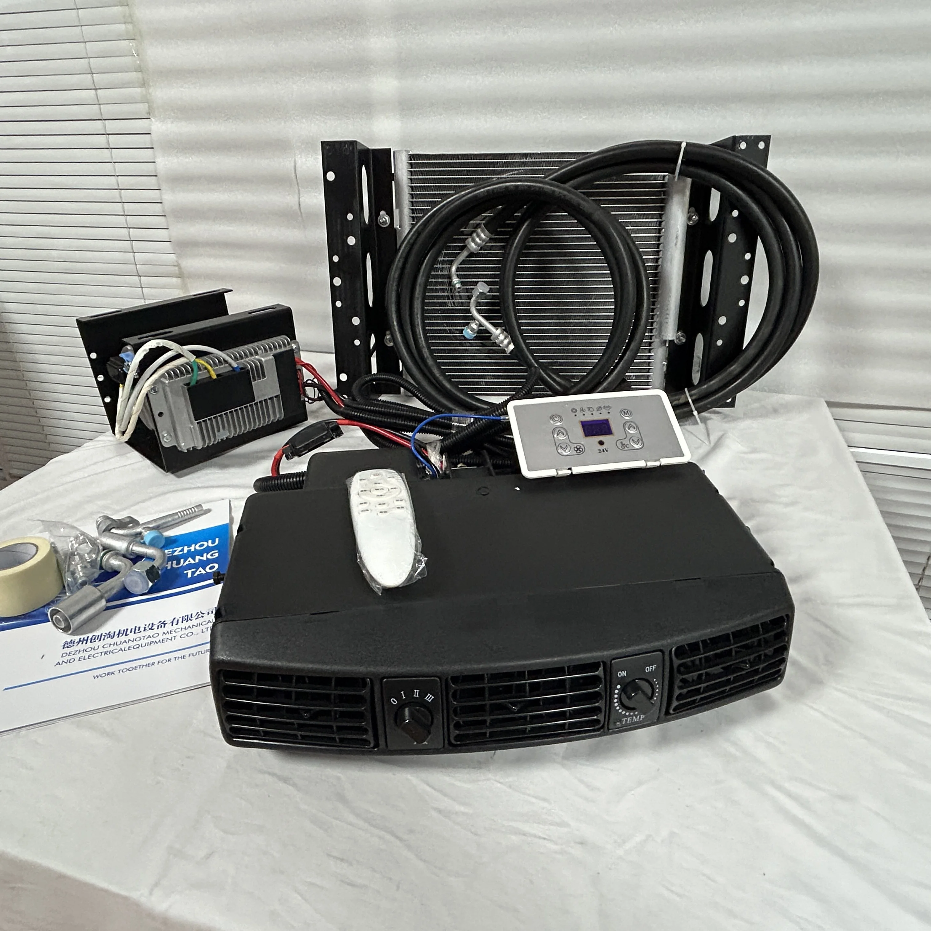 

Electric Auto Dc 12/24 Volt air Compressor Parking air Conditioner Cooler AC Evaporator for RV Car