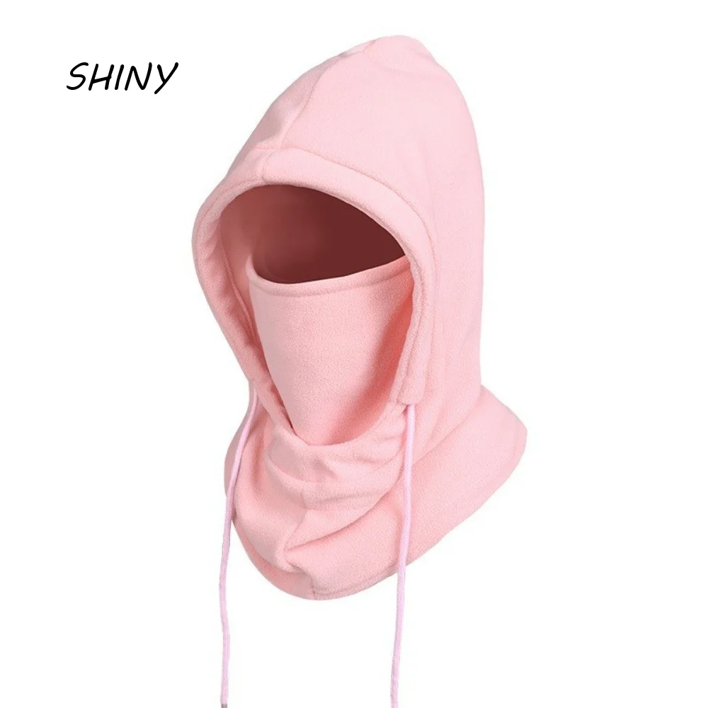 Gift Plush Lined Balaclava Hat Zipper Closure Windproof Warm Face Cover Scarf Hand Washable Thermal Hooded Scarf Outdoor Gear
