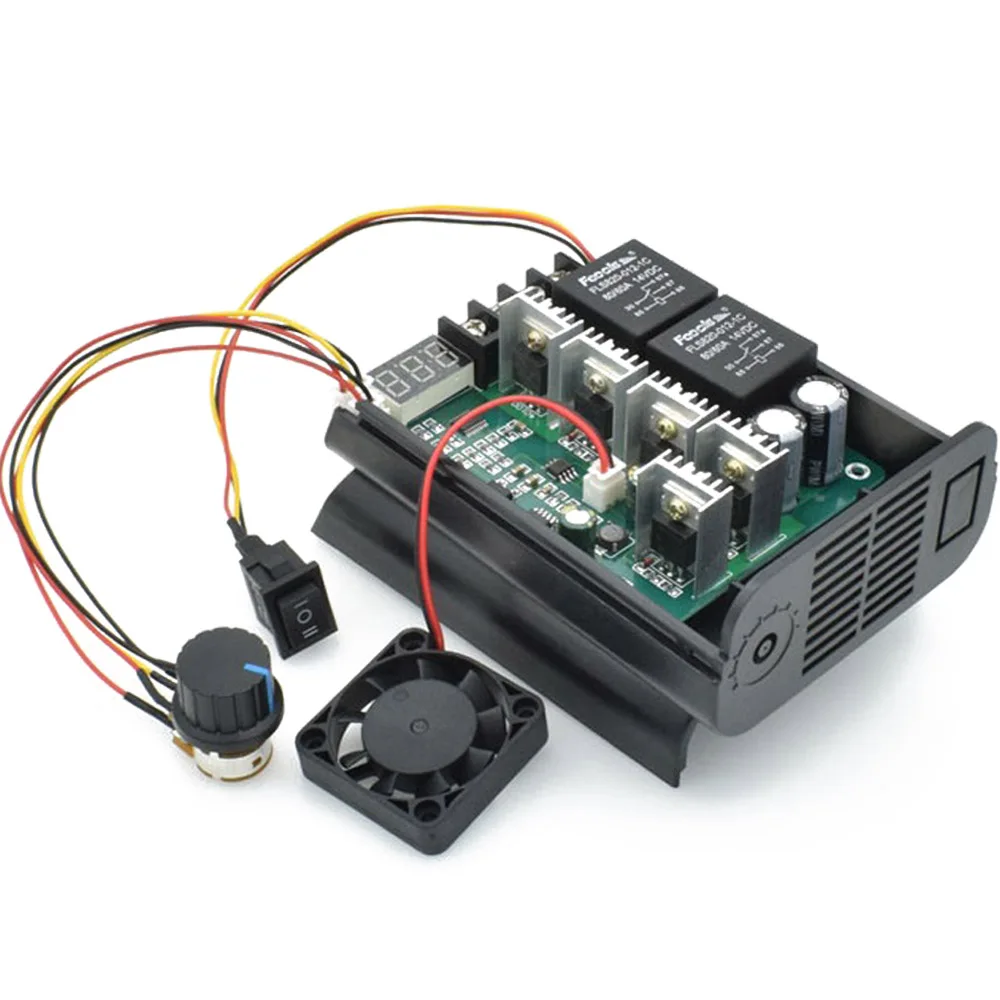 

PWM DC Motor Speed Controller 60A CW CCW Digital Display Adjustable Drive DC 10V~55V Reverse and Reverse Motor Governor