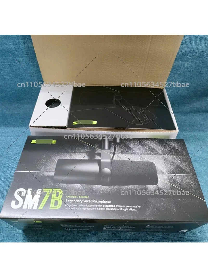 SM7B Wired Dynamic Microphone for Live Recording, Studio, Broadcast, High Signal-to-Noise Ratio, Professional Voice-over Mic
