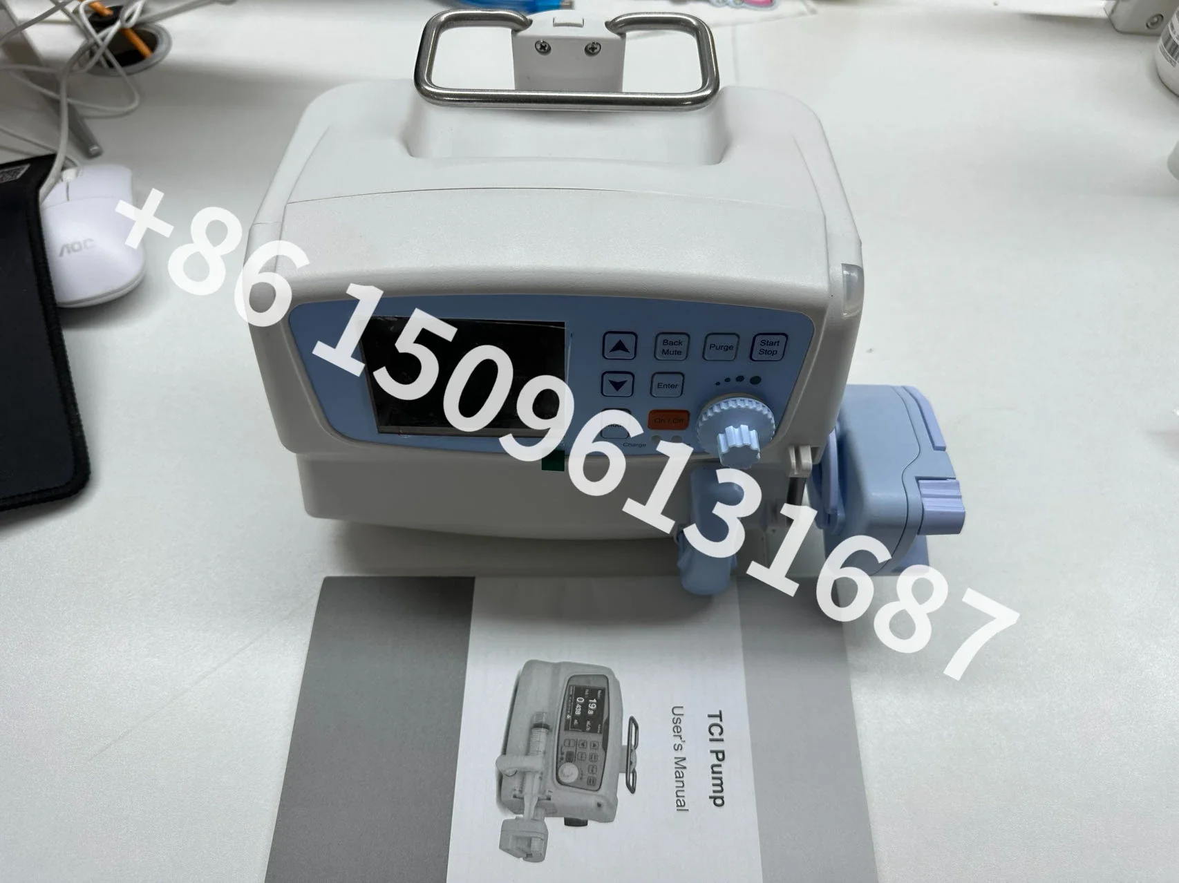 Human vet portable heatable thalassemia electric TCI seringe syringe pump infusion pump tci vet veterinaria 500t portatil