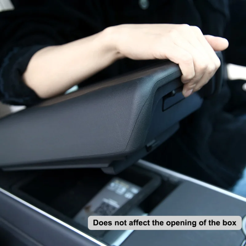 Model Y TPE Armrest Box Pad Cover Soft Case Car Center Console Arm Rest Lid Auto Central Latch for Tesla Model 3 Accessories Mat