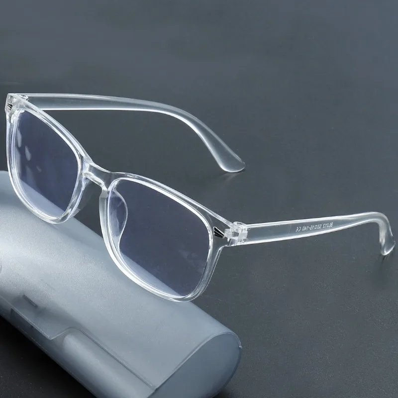 1/2 Uds. Gafas de protección contra luz azul con remaches cuadrados, gafas de ordenador para mujer, gafas ópticas con montura lisa, gafas transparentes